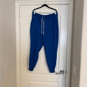 FIGS Women’s Royal Blue Zamora High Waisted Petite Jogger Scrub Pants